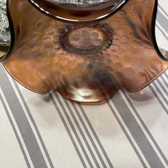 Vintage Fenton Amethyst Coin Dot Carnival Glass Bowl - Picture 8 of 8